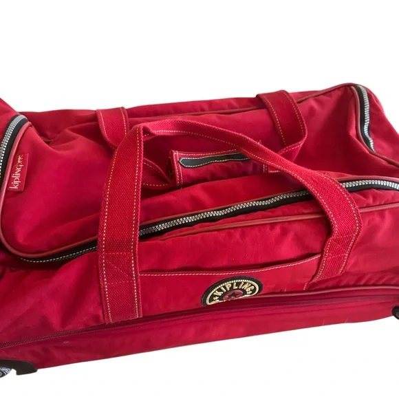 Kipling Bold Red Travel Duffel - Picture 2 of 16